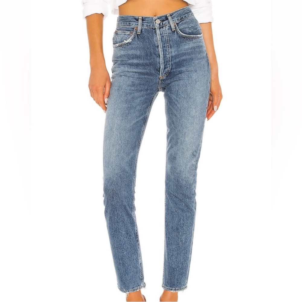 Agolde Light Blue Cropped Women's Jeans - Ankle Length